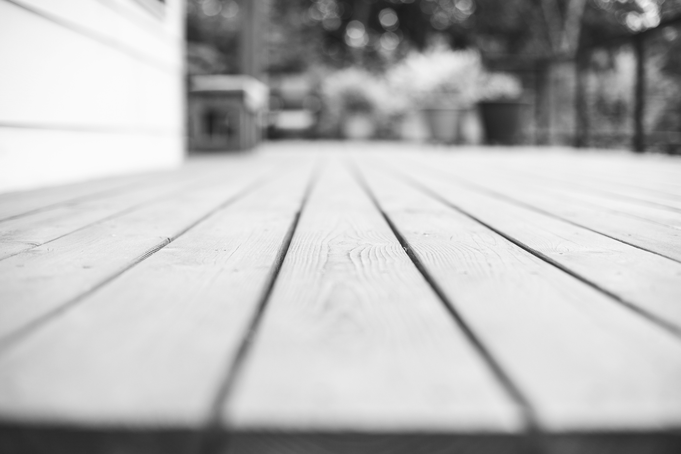 Outdoor Luxury Home Backyard Wooden Patio Deck